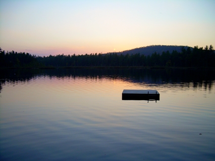 Peaceful sunset over the lake