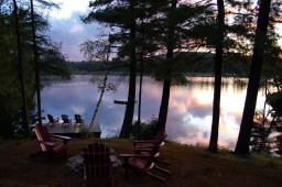 The dock from the front porch